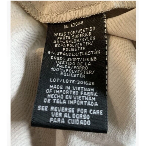 Nightway Champagne Lace Formal Empire Elegant Prom Wedding Dress Gown Size 14P - Picture 12 of 14